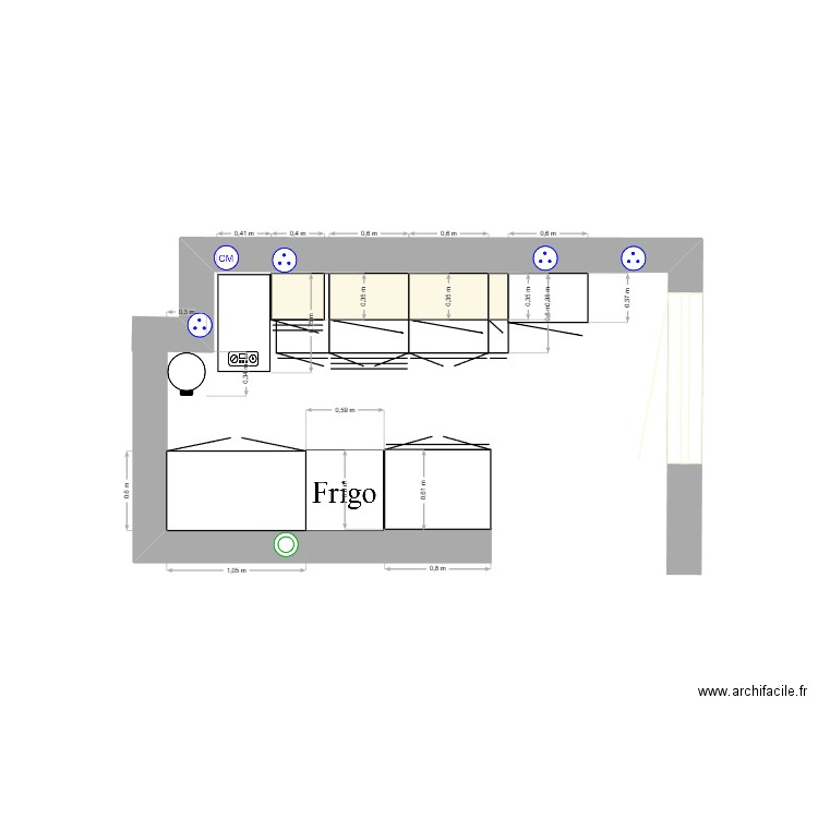 cuisine. Plan de 0 pièce et 0 m2