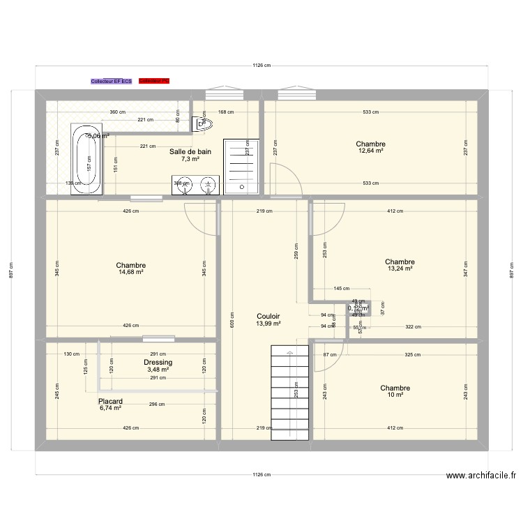 Çayan étage. Plan de 0 pièce et 0 m2