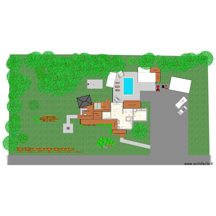 maison de l'orignial. Plan de 10 pièces et 92 m2