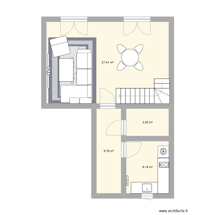 tomblaine. Plan de 4 pièces et 43 m2