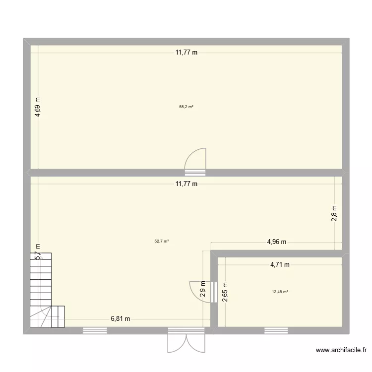 test. Plan de 3 Pièces et 120 m²