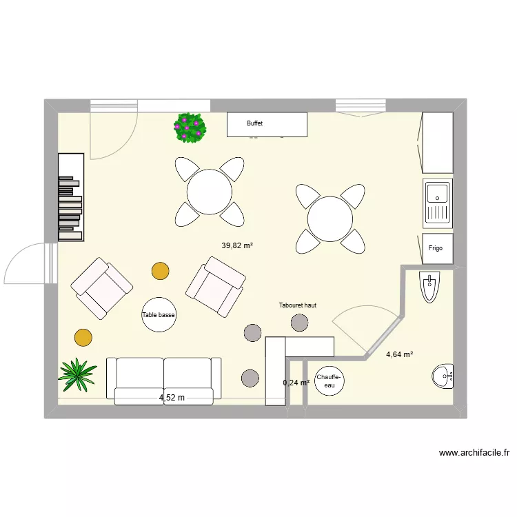 salle de repos. Plan de 