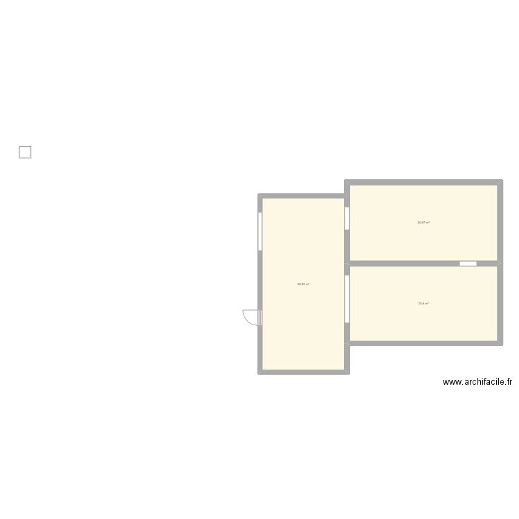 Extension. Plan de 3 pièces et 100 m2
