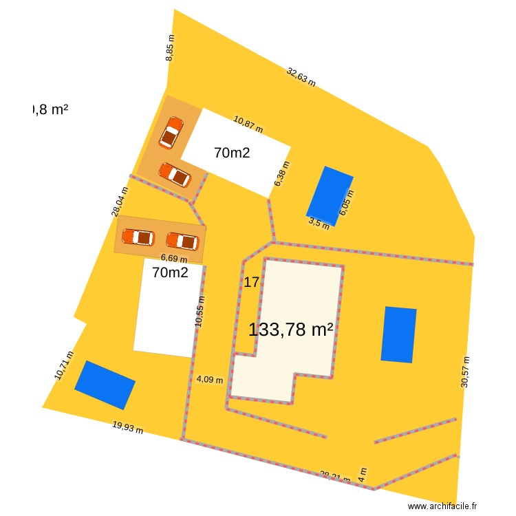 plan 7. Plan de 1 pièce et 134 m2