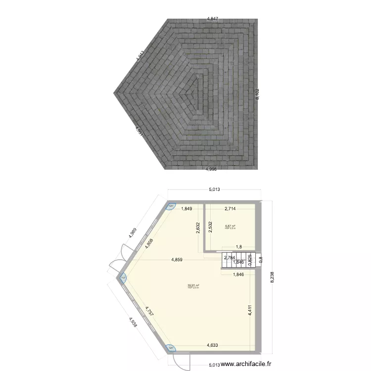 Shazad. Plan de 2 Pièces et 47 m² Shazad. Plan de 2 Pièces et 47 m²