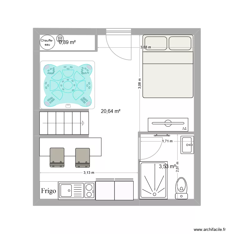 malemort rdc. Plan de 3 Pièces et 25 m² malemort rdc. Plan de 3 Pièces et 25 m²