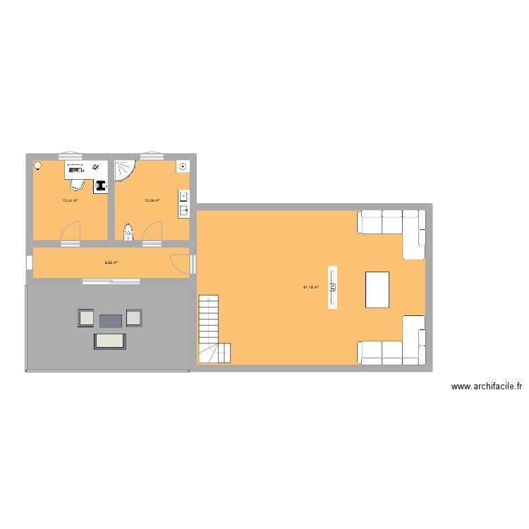 florent dreamhouse etage. Plan de 4 pièces et 91 m2