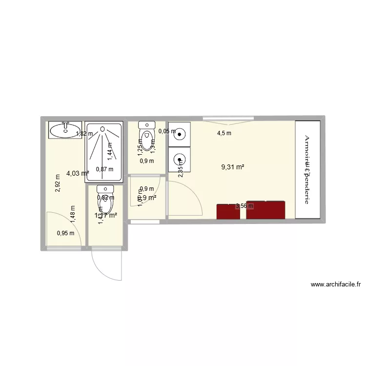 salle de bain chantal  3. Plan de 