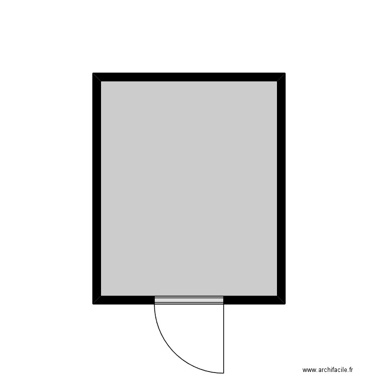 cabanon rangement. Plan de 1 pièce et 6 m2