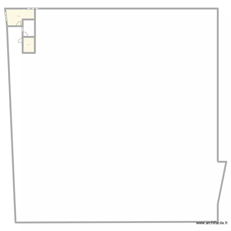 Centre Niv 2. Plan de 2  et 23 m²