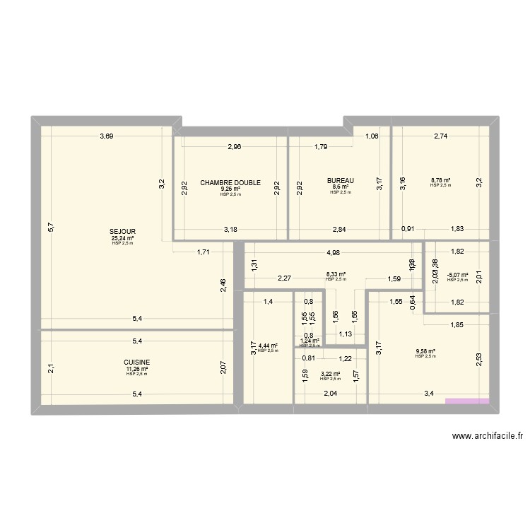 Appart Orleans. Plan de 11 pièces et 94 m2