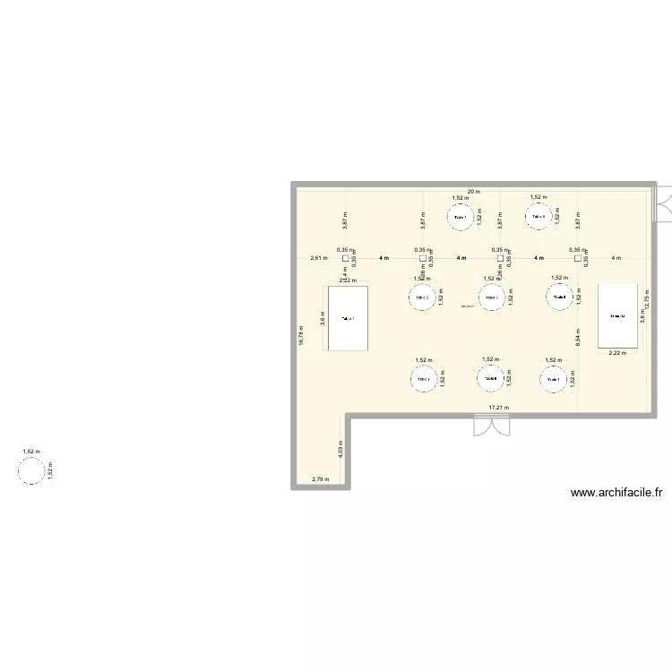 plan des tables. Plan de 