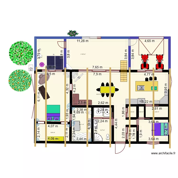 maison. Plan de 
