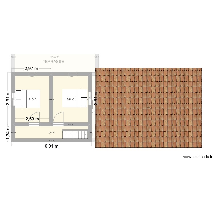 MAISON MAKES. Plan de 7 pièces et 90 m2