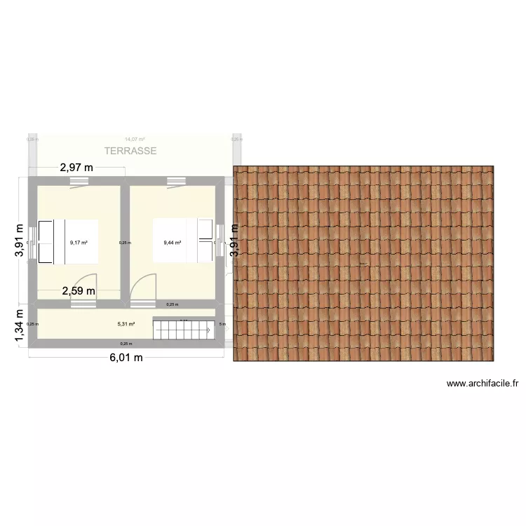 MAISON MAKES. Plan de 7 pièces et 90 m²