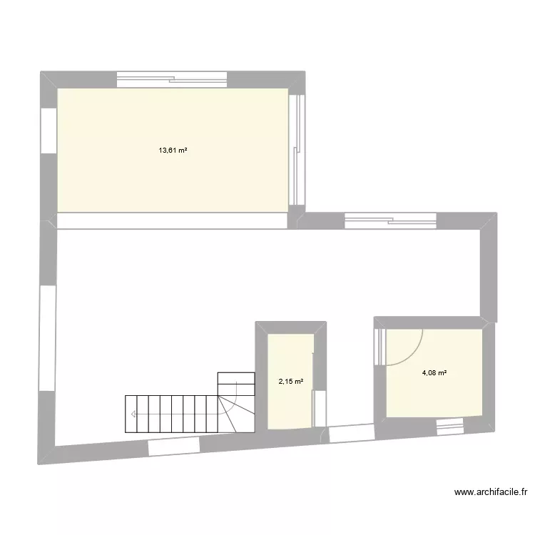 RDC MAISON ROCHEFORT. Plan de 3 Pièces et 20 m²