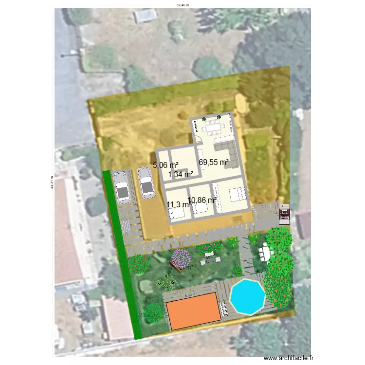 projet piscine st chinian. Plan de 5 et 98 m² projet piscine st chinian. Plan de 5 et 98 m²