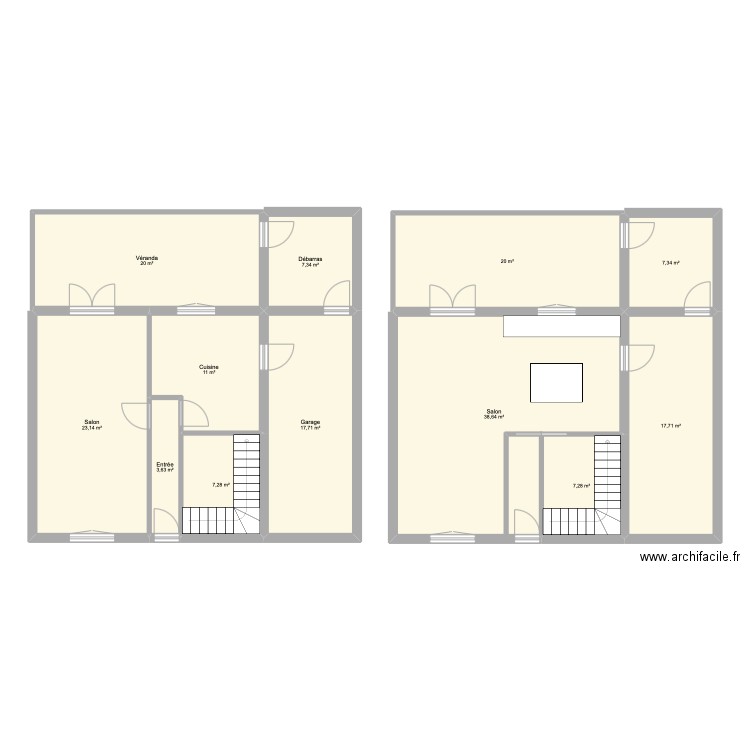 Maison 1. Plan de 12 pièces et 181 m2