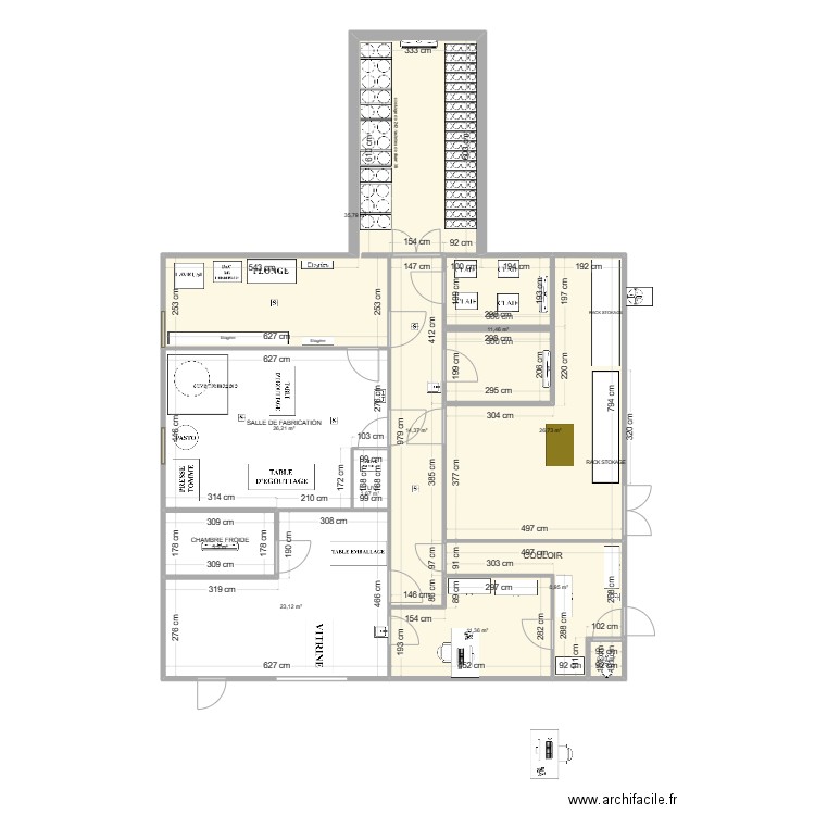 Fromagerie 4. Plan de 11 pièces et 166 m2