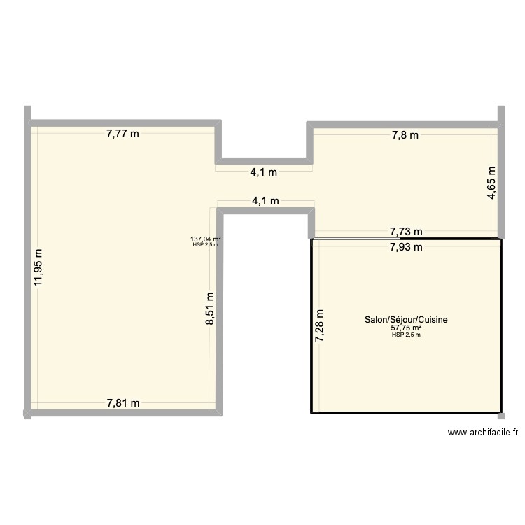 La Maxe 2-1. Plan de 2 pièces et 195 m2