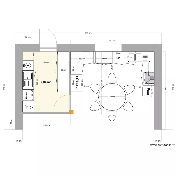 cuisine Alex. Plan de 