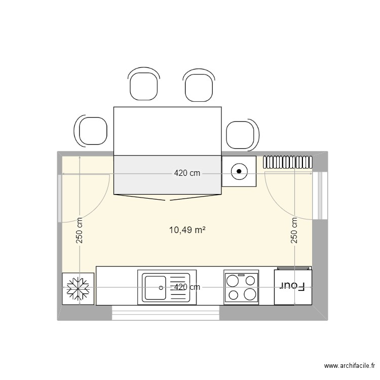 cuisine fauvettes. Plan de 0 pièce et 0 m2