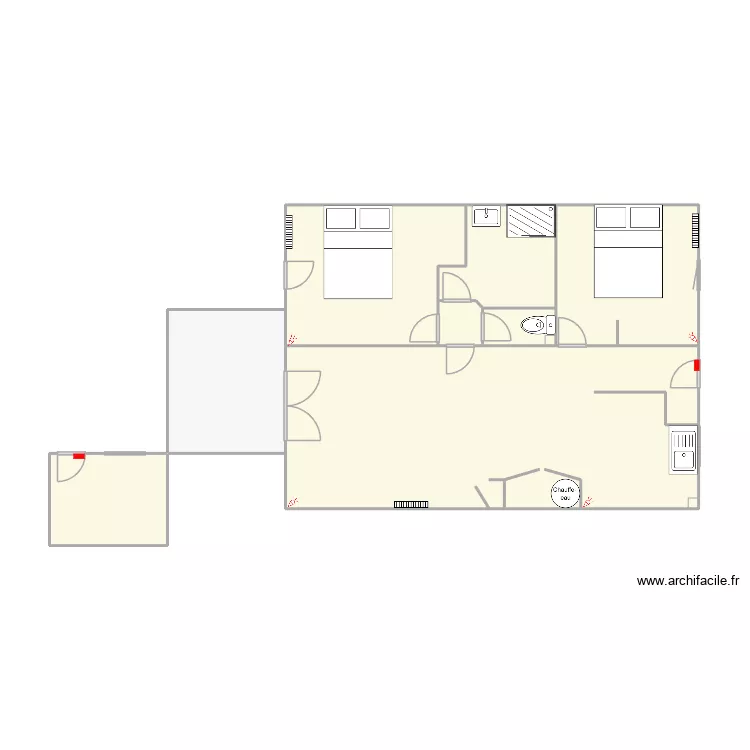 jade alarme. Plan de 8  et 62 m²