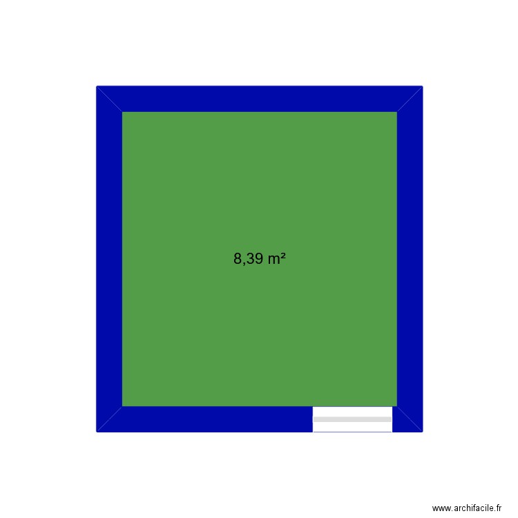 Salle de bain. Plan de 1 pièce et 8 m2