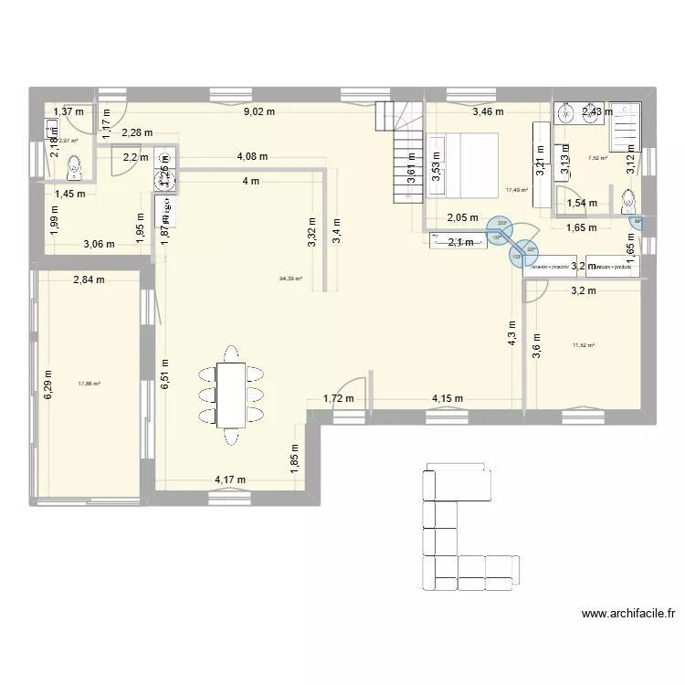 Maison de Saint Agathon futur 13/06. Plan de 6 et 152 m² Maison de Saint Agathon futur 13/06. Plan de 6 et 152 m²