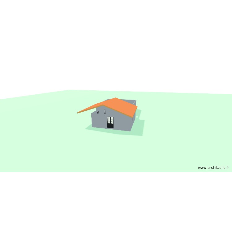 facade. Plan de 2 pièces et 120 m2