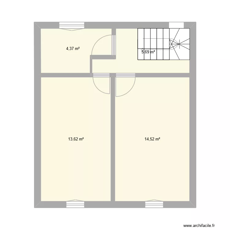 1er étage. Plan de 4 et 38 m² 1er étage. Plan de 4 et 38 m²