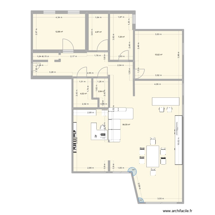 appartement. Plan de 0 pièce et 0 m2