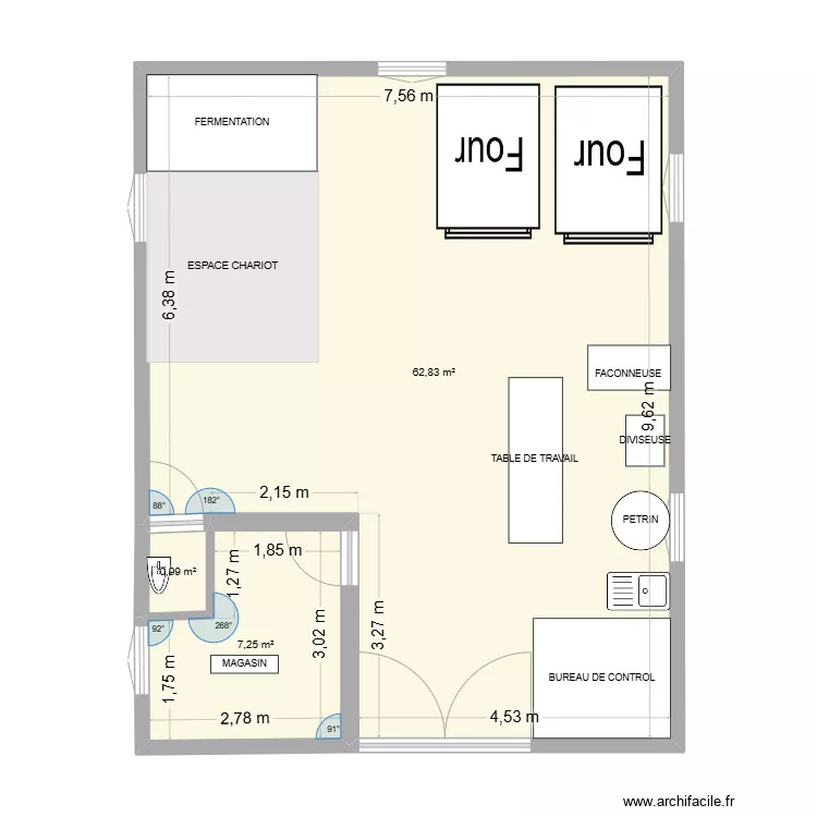 labo boulangerie rostan. Plan de labo boulangerie rostan. Plan de
