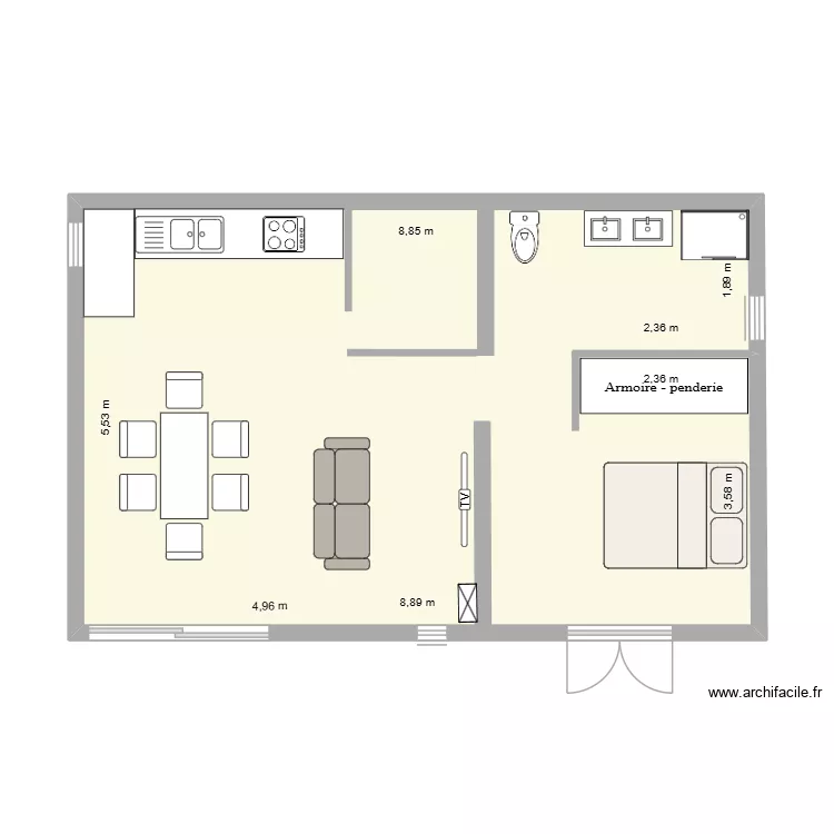 plan Nadou sous-sol. Plan de 1 et 49 m² plan Nadou sous-sol. Plan de 1 et 49 m²
