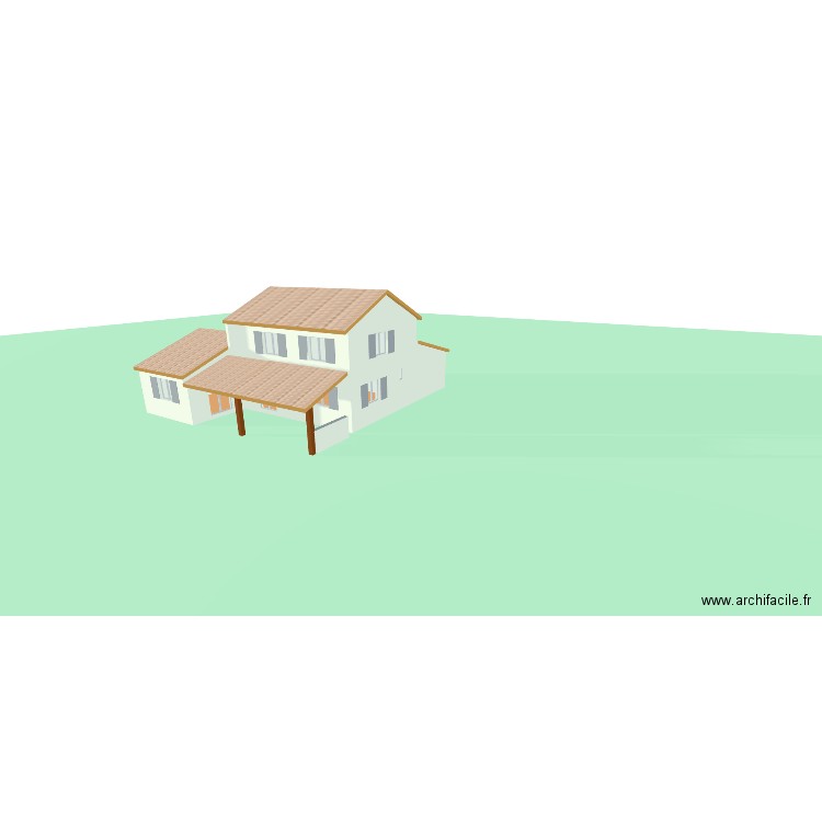 maison 3. Plan de 3 pièces et 120 m2