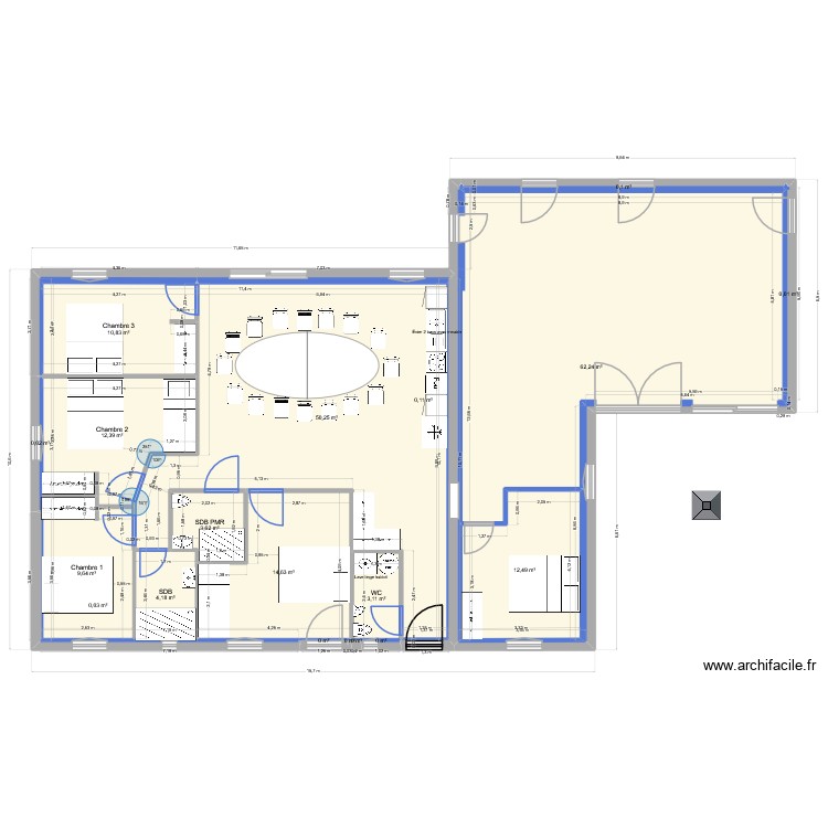 Pontacq new et garage actuel  26/02. Plan de 0 pièce et 0 m2