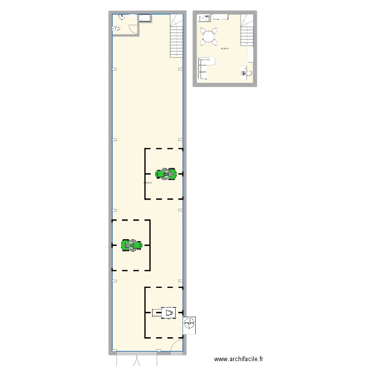 Bodega GMT. Plan de 2 pièces et 175 m2