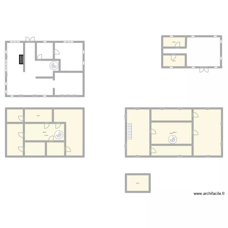 villa valentini. Plan de 8  et 228 m²