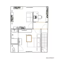 Chambre & salon variante porte/orientation fauteuil