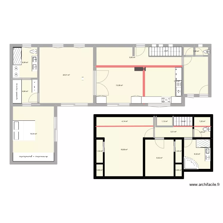maison tvx. Plan de 