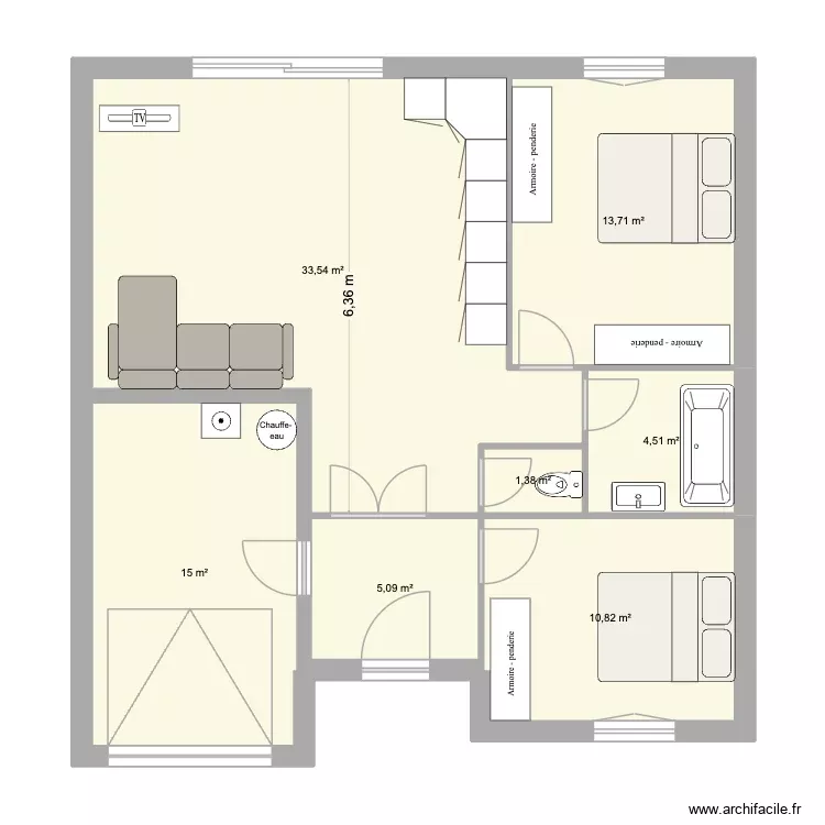 Maison Jess. Plan de 7 Pièces et 84 m² Maison Jess. Plan de 7 Pièces et 84 m²