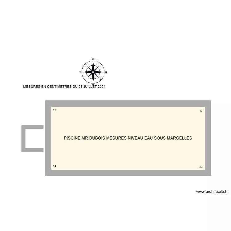 MESURE PISCINE. Plan de 1 et 19 m² MESURE PISCINE. Plan de 1 et 19 m²