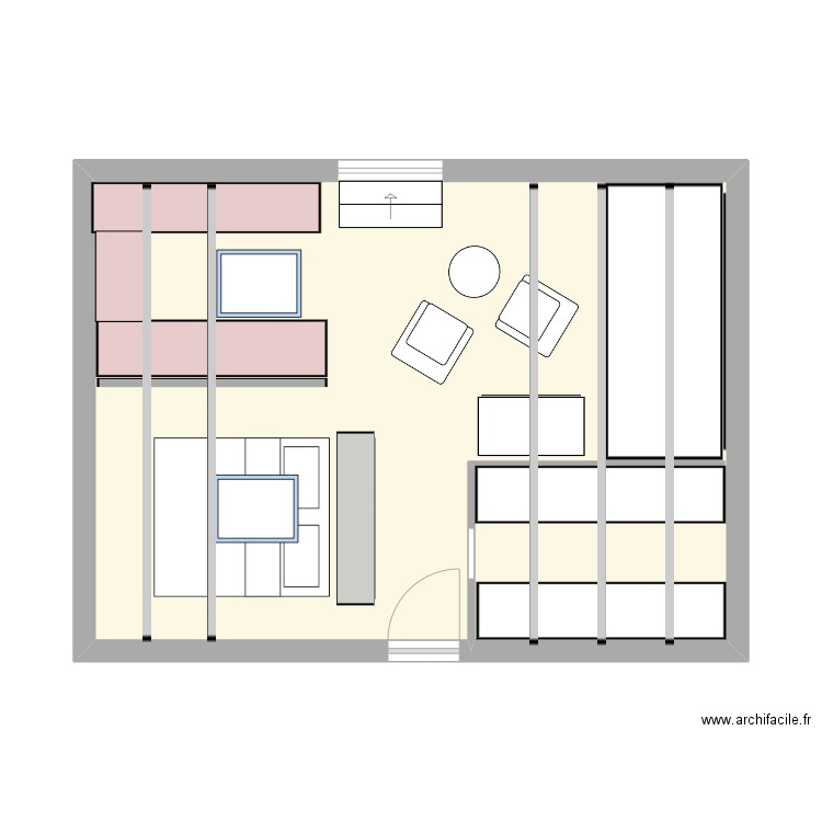 chambre rblt new 3. Plan de 1 pièce et 41 m2