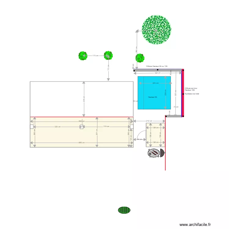 Terrasse. Plan de Terrasse. Plan de