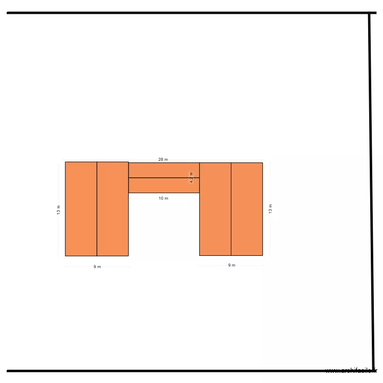 projet maison plan de masse cue de dessu. Plan de 