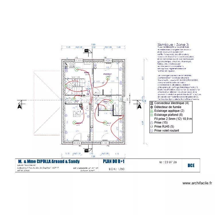 IMPLANT CIPOLLA ETAGE. Plan de IMPLANT CIPOLLA ETAGE. Plan de