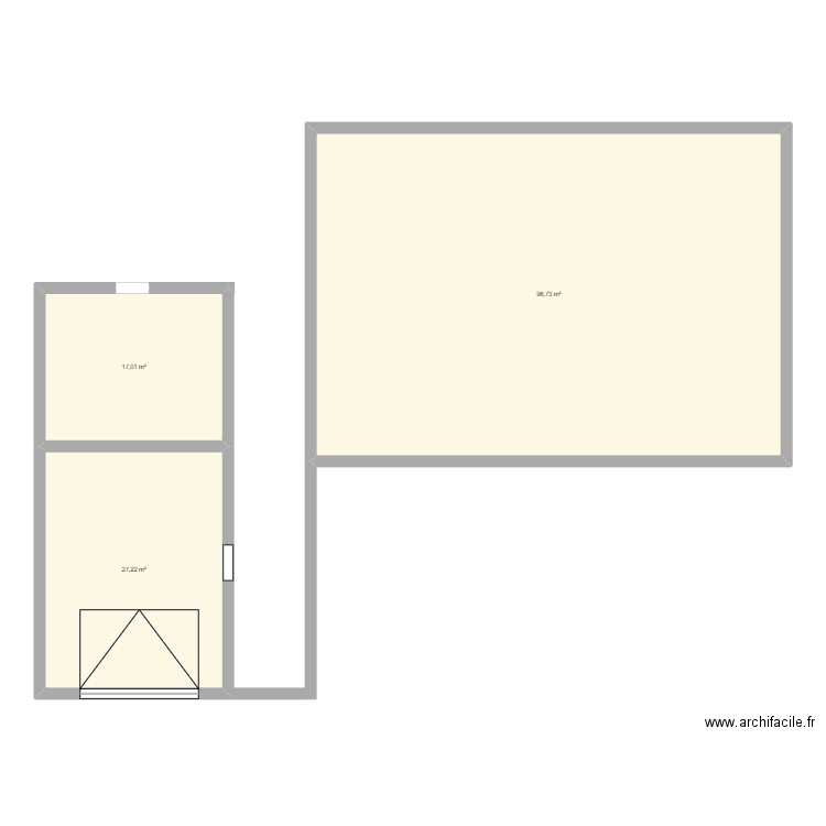 garage. Plan de 3 pièces et 141 m2