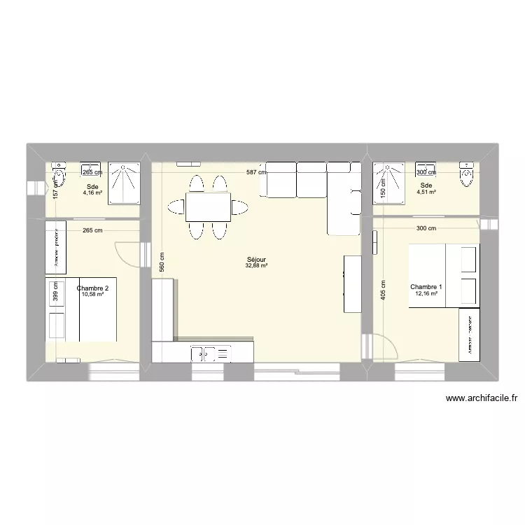 Petite maison CARS. Plan de 
