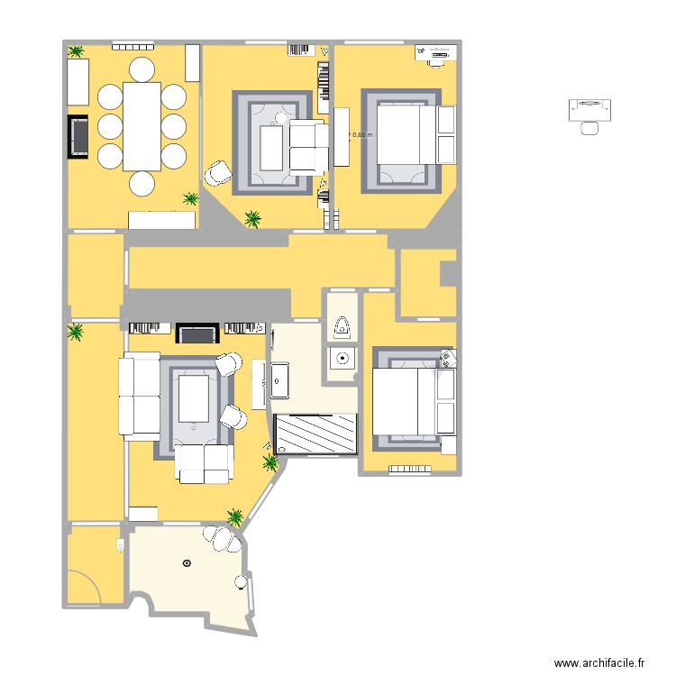 43Nollet - Meubles2. Plan de 20 pièces et 100 m2