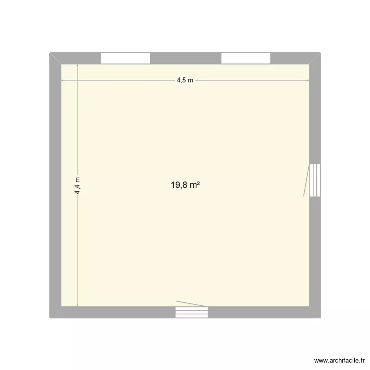 etuin. Plan de 1 pièce et 20 m² etuin. Plan de 1 pièce et 20 m²